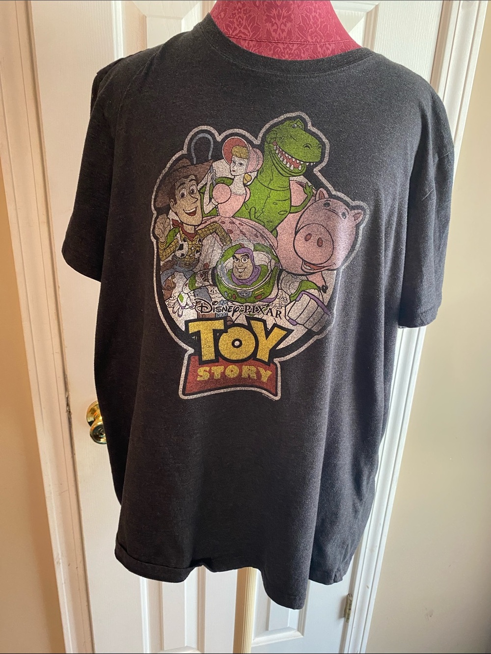 Diary Pixar Toy Story Black Short Sleeve Graphic Tee - Casual Everyday Top